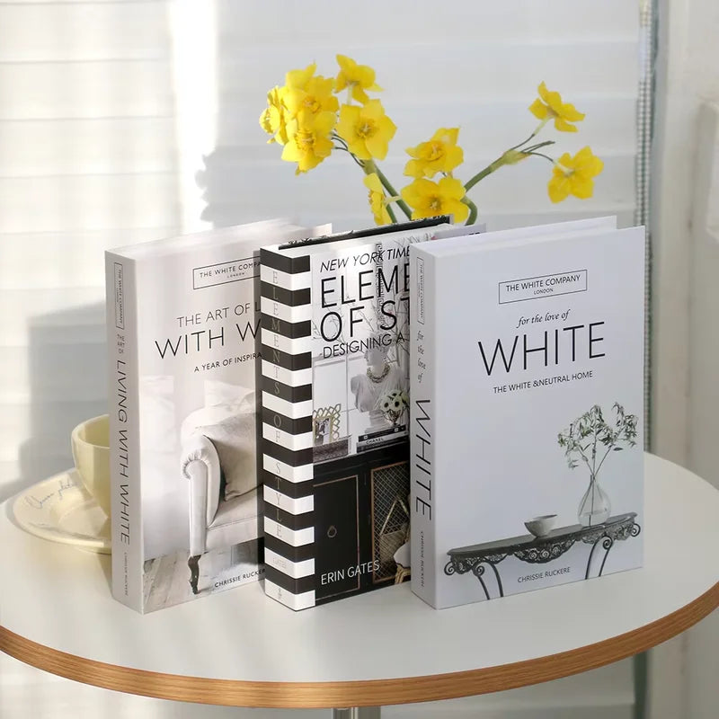 Fake Book Storage Box for Living Room Home Decor - Nordic Style, 26.7x17x4.2cm