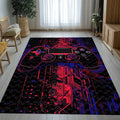 Game Zone Cartoon Gaming Logo Area Rug - Non-Slip Soft Carpet for Bedroom & Living Room