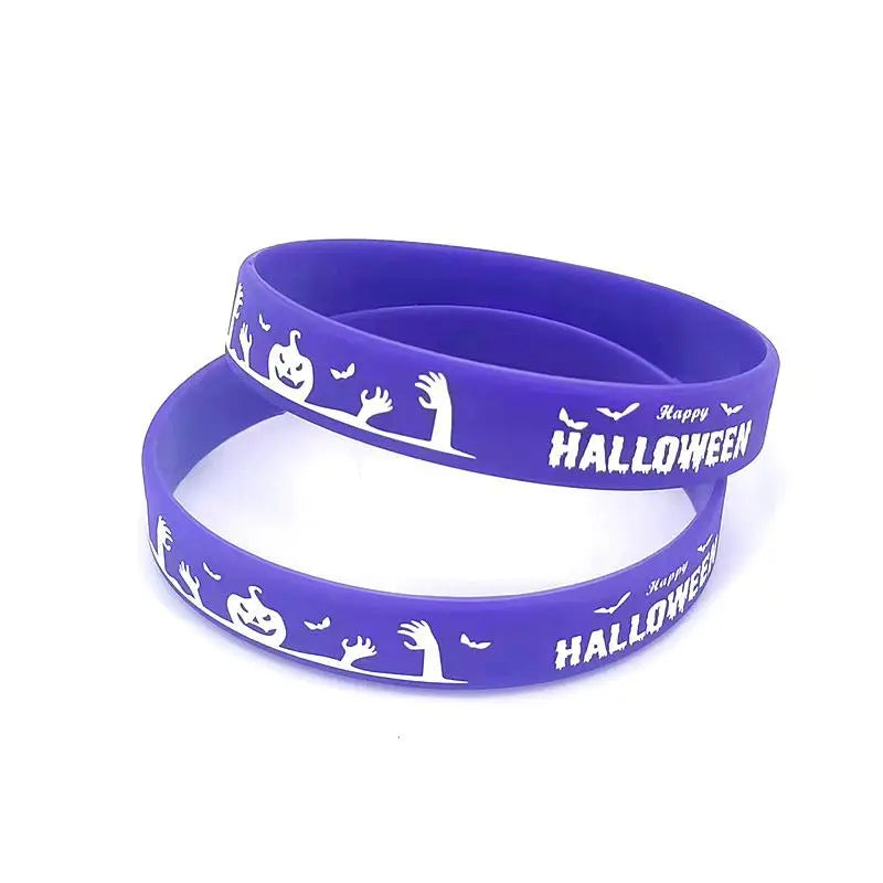 Halloween Silicone Wristbands Kids Gifts Treat Carnival Ghost Pumpkin Party Favors