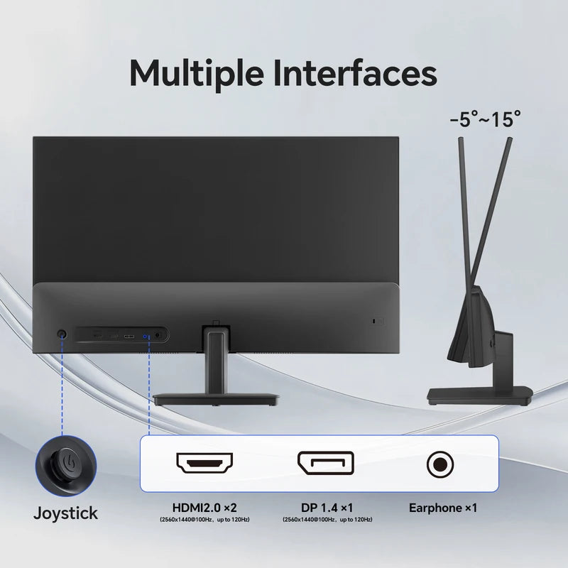 27-Inch QHD Computer Monitor with IPS Panel, 120Hz Refresh Rate