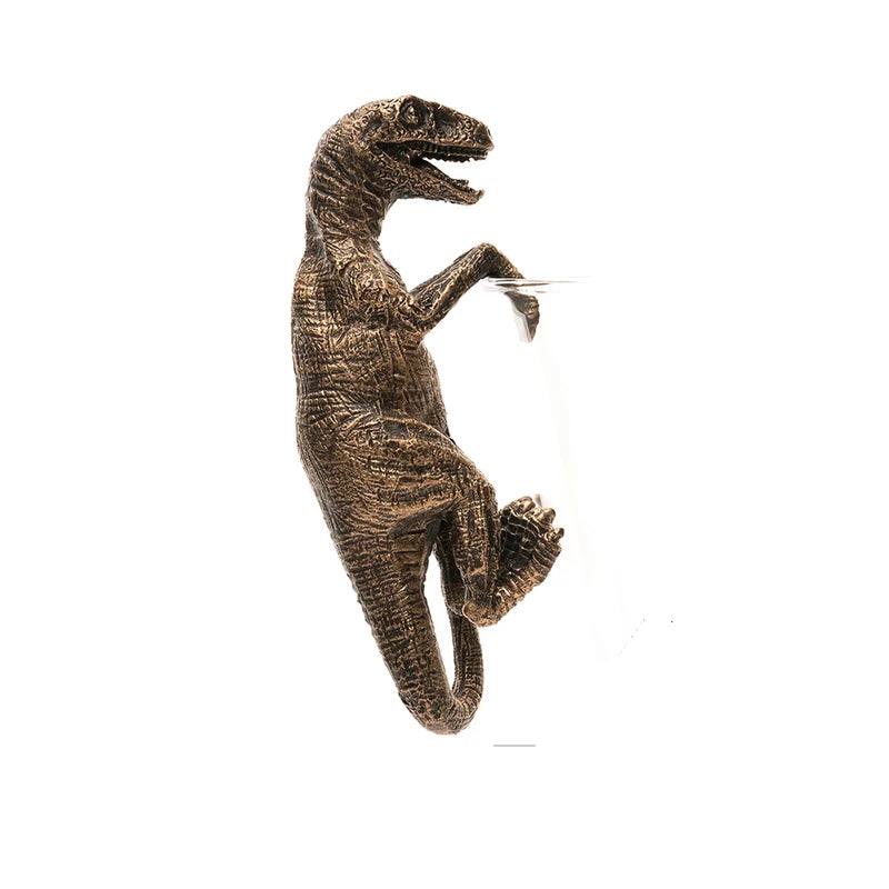 Resin Dinosaur Garden Ornament for Flower Pots and Vases - Halloween Animal Decor