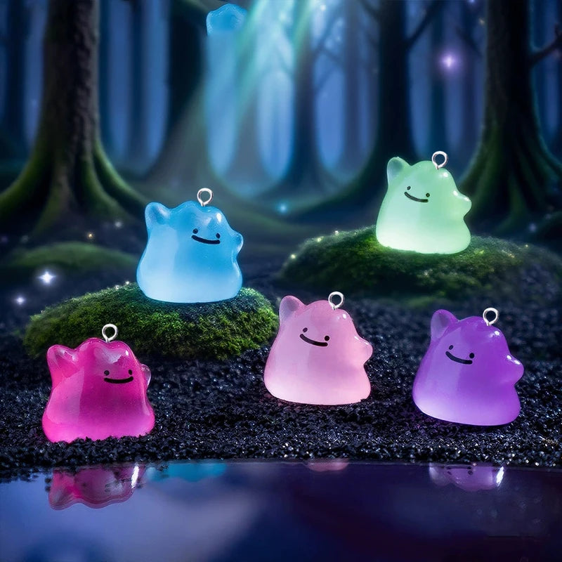 10pcs Resin Christmas Charms Ghost Pendant for Jewelry Making Diy Earrings Keychains