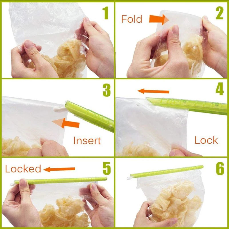 Reusable Food Bag Sealing Clips Set - Moisture-Proof Snack & Food Preservation