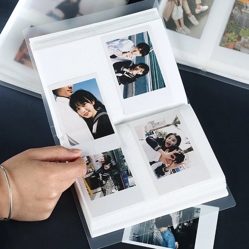 80 Pockets Photo Album - Transparent Mini Instax Card Holder, Waterproof & Durable