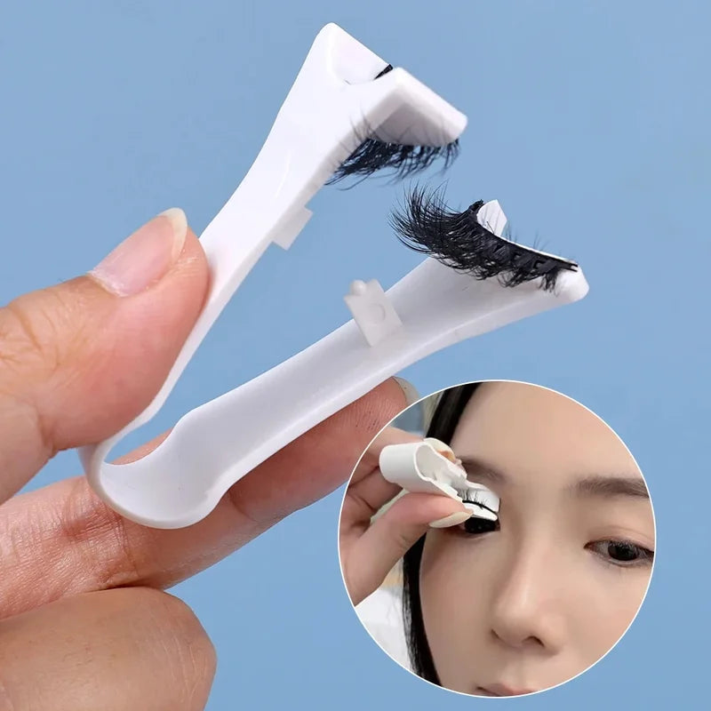 Magnetic Eyelash Extension Applicator Tweezer Clip Curler for False Lashes