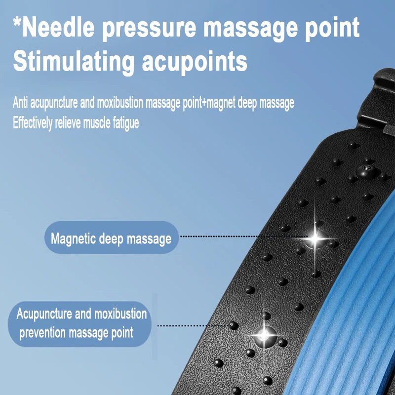 4-Level Adjustable Back Stretcher Lumbar Support Massage Roller for Spine Relaxation