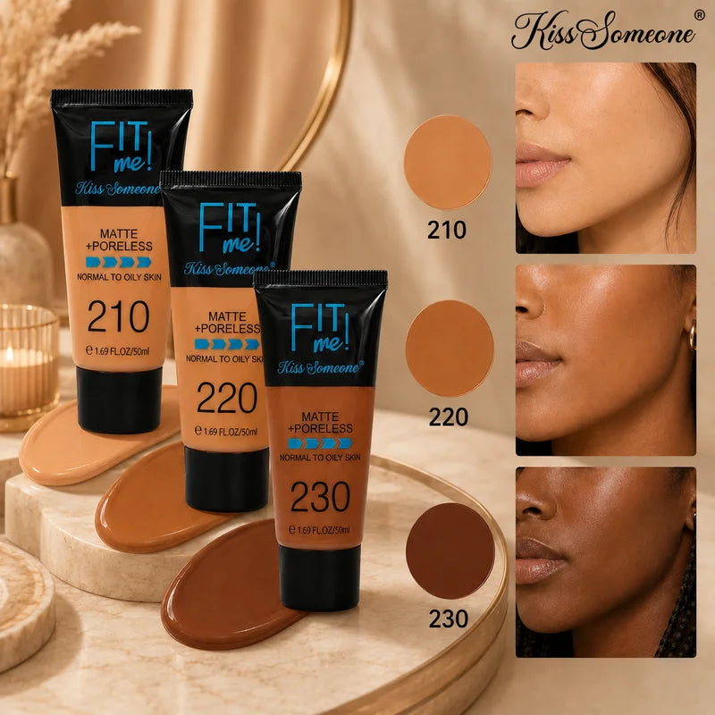 Full Coverage Foundation & Concealer for Black Women - Oil Control & Hydrating Makeup for Oily & Dry Skin