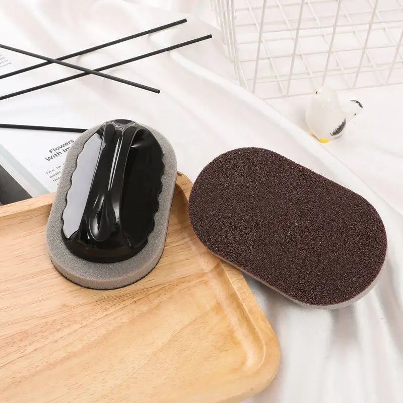 Emery Sponge Kitchen Scrubber with Handle for Pot, Pan, and Surface Cleaning