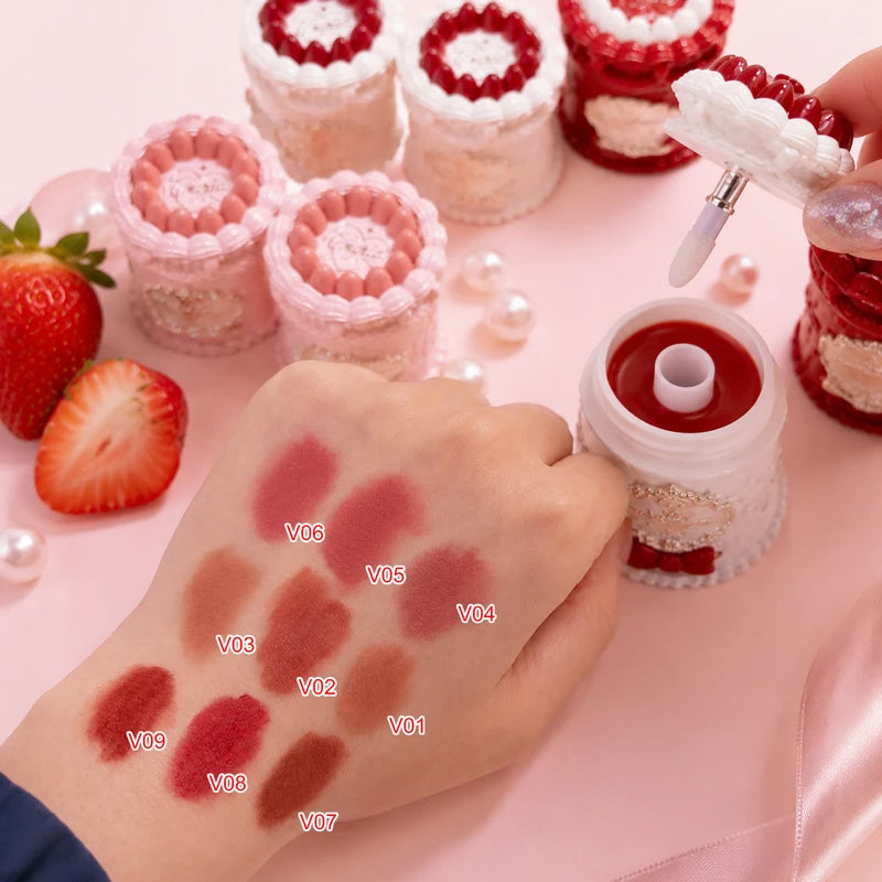 Flower Knows Strawberry Cupid Lip Cream - Matte Velvet Lip Tint, Long Lasting Moisturizer