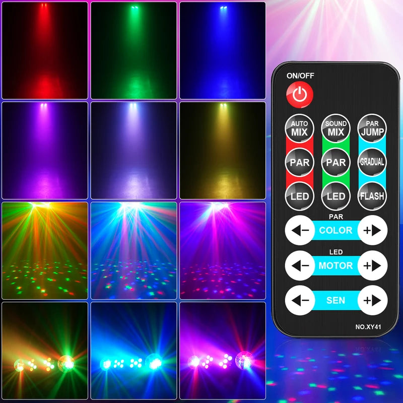 30W RGB 3-in-1 Stage Effect Light with Remote Control for DJ Party Concert