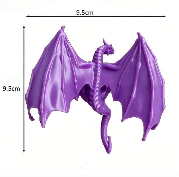 3D Printed Fantasy Dragon Monitor Edge Figurine Desk Decor Gift