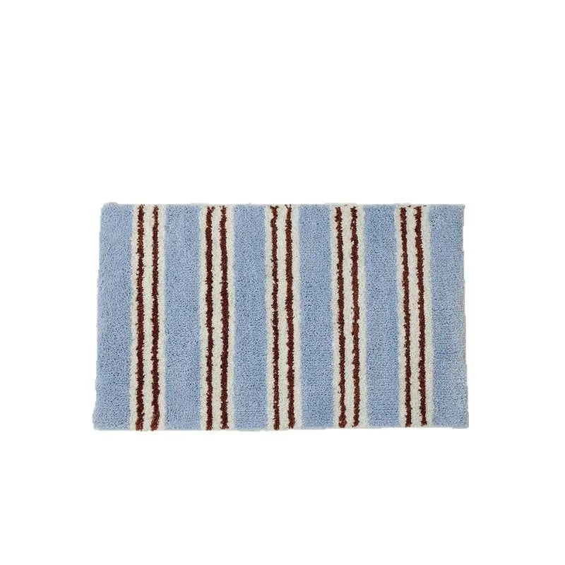 Korean-Style Soft Shaggy Rug for Bathroom & Entryway | Water-Absorbent, Slip-Resistant, Washable Floor Decor
