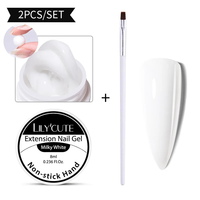 Non-Stick Nail Extension Gel Polish Kit - 7ml UV & LED Soak Off Art