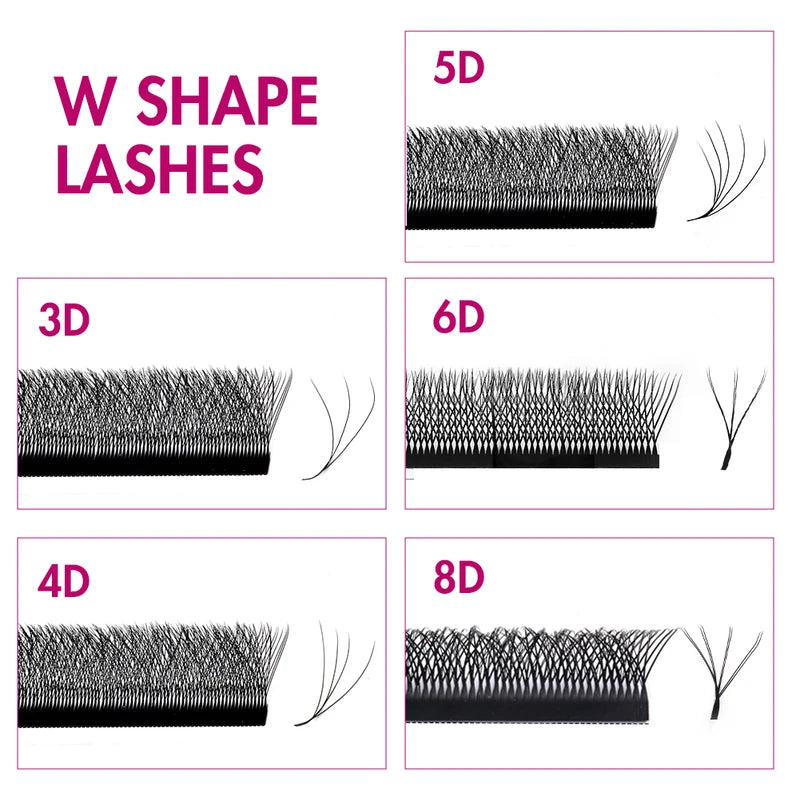 False Eyelash Extensions Mink Fans 3D/4D/5D/6D/7D/8D Premium Volume Lashes