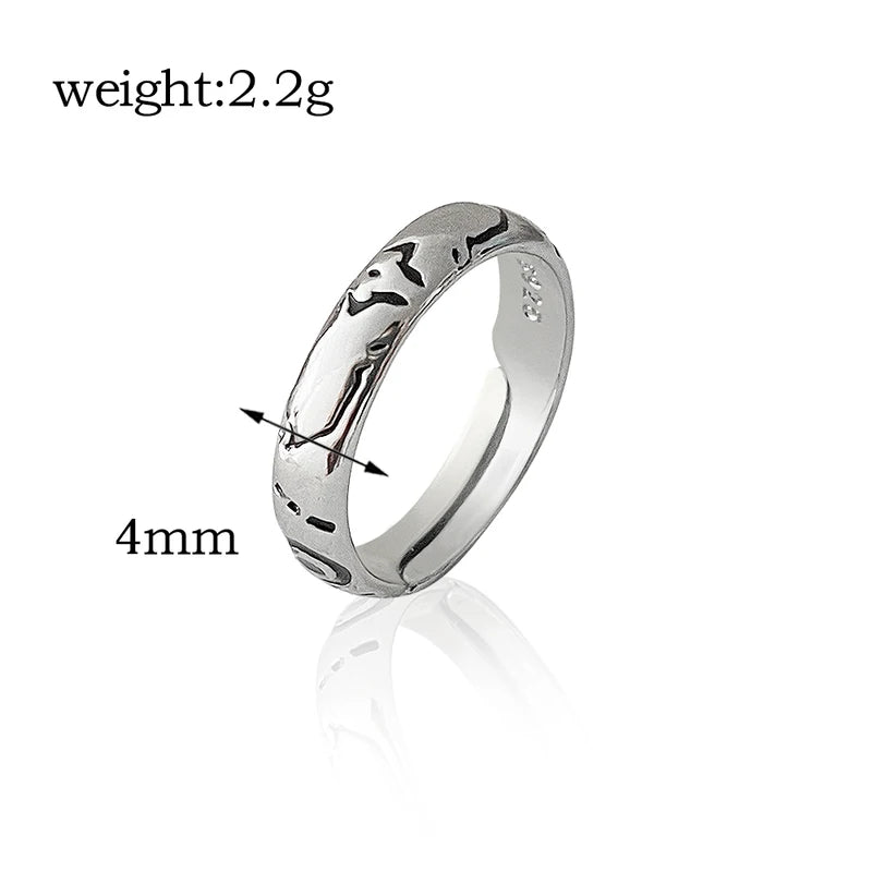 Anime Jujutsu Kaisen Ryomen Sukuna Itadori Yuji Ring Adjustable Unisex Jewelry Prop