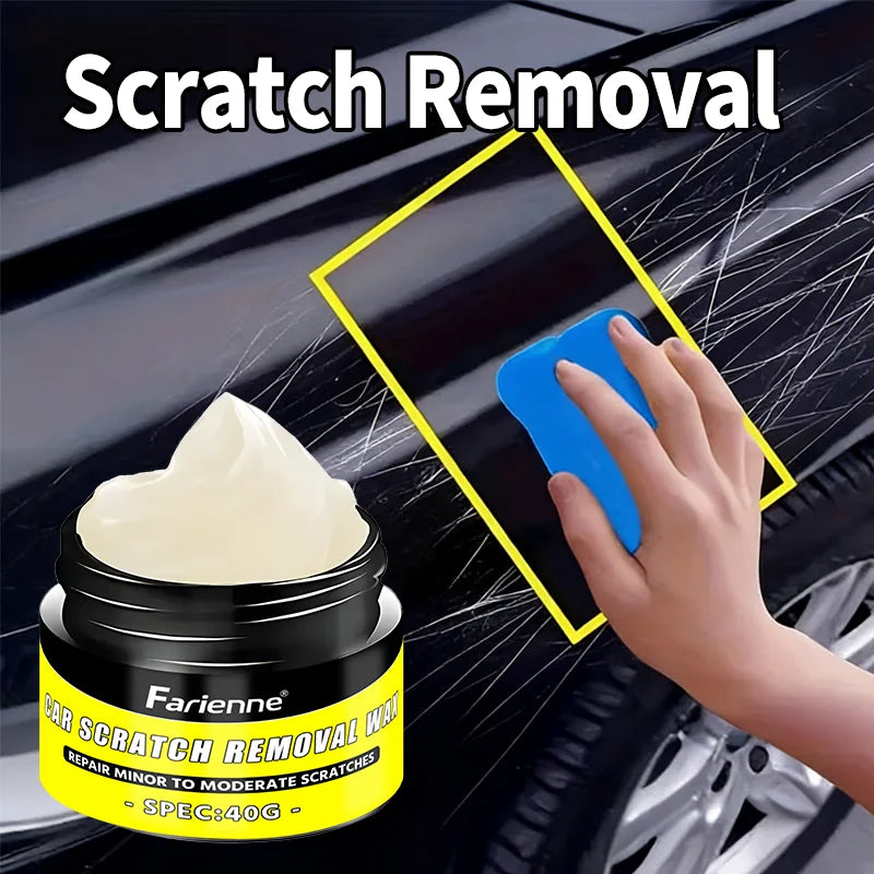 Car Scratch Removal Wax 40g - Auto Paint Polishing Restorer for Fine Scratches & Water Marks