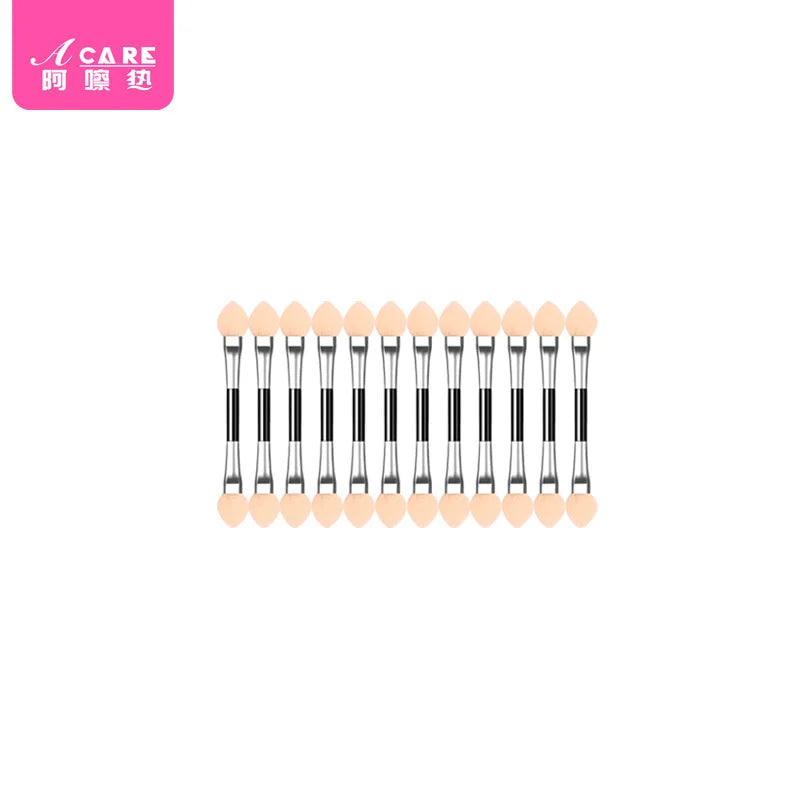 Eyeshadow Brush Set with Double Head Sponge - Portable Mini Cosmetic Tool