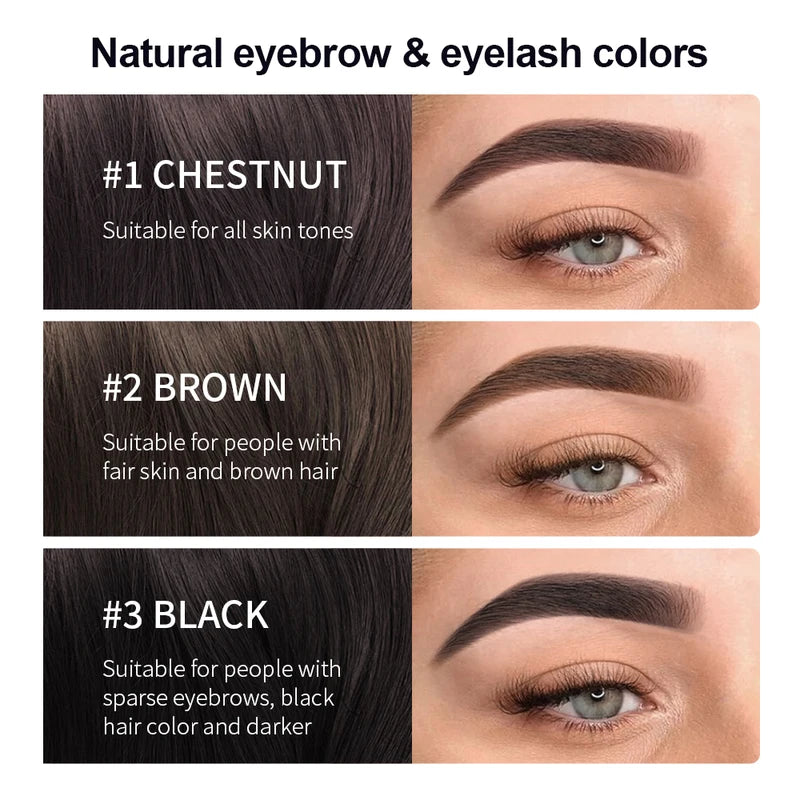 Professional Waterproof Eyebrow Tint Dye Kit Long-Lasting Semi Permanent Home Use