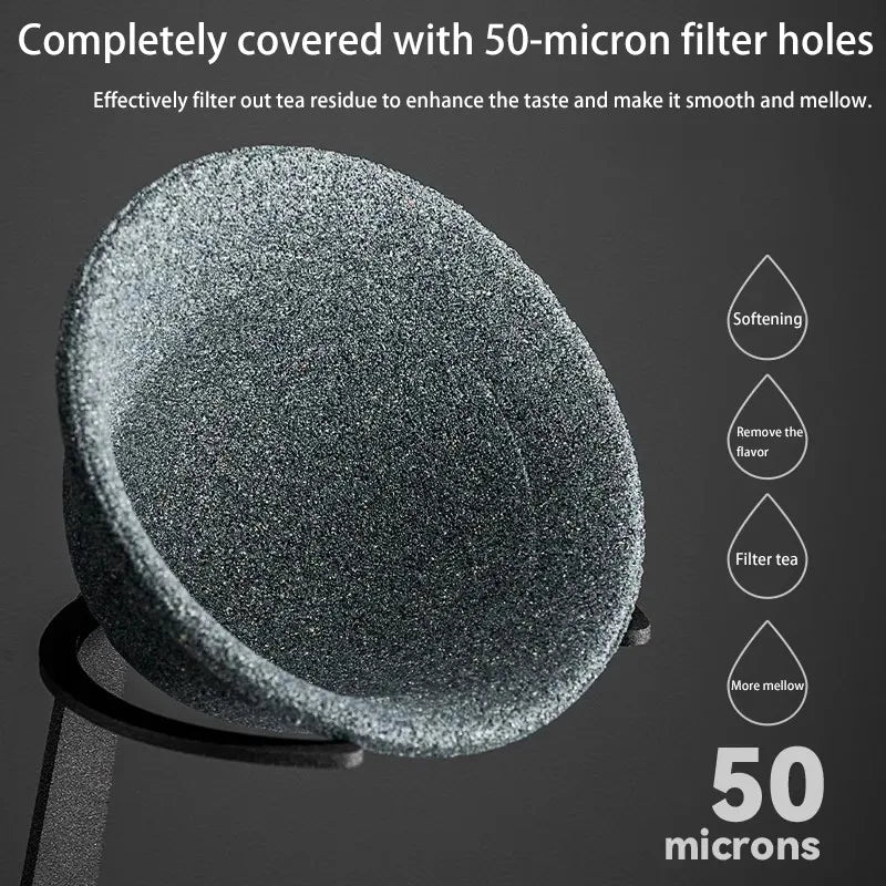 Heat Resistant Ceramic Tea Strainer Set for Brewing Tea and Coffee