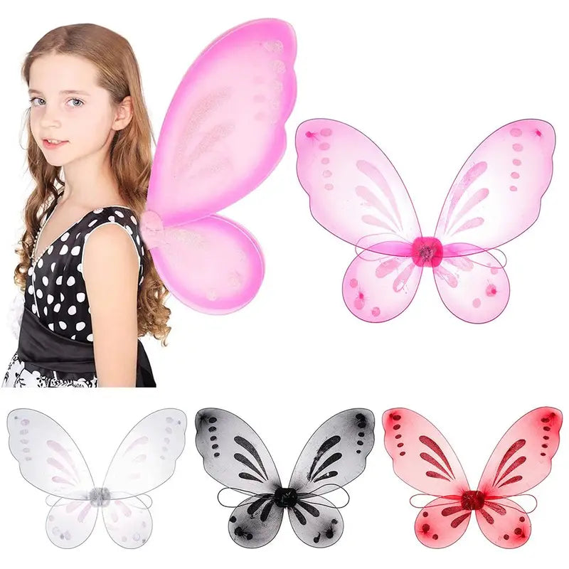Kids Fairy Wings Butterfly Costume Accessories for Halloween & Parties
