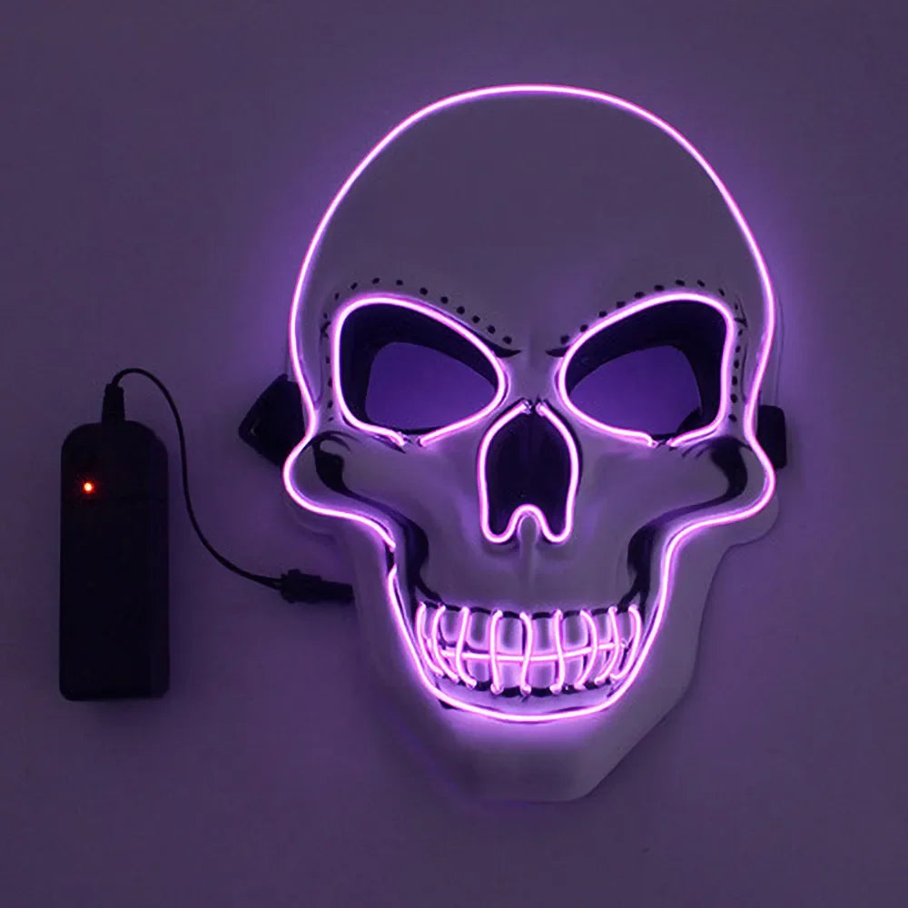 LED Skull Mask Halloween Party Costume Luminous Cosplay Mask