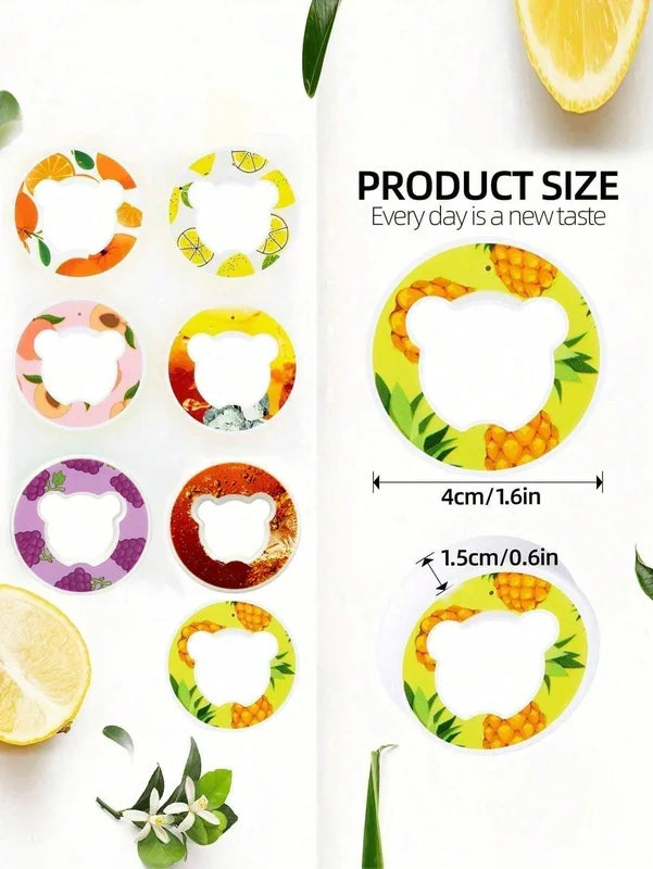 Gradient Reusable Water Bottle with Bear-Shaped Scented Pods 650ml Outdoor Drinkware