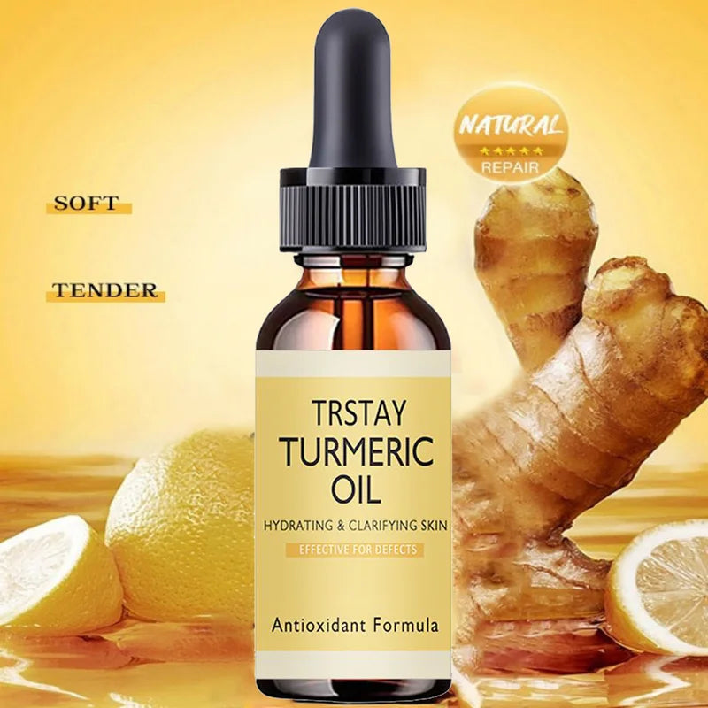 Turmeric Oil Brightening Serum for Face & Body - Dark Skin Glow Treatment