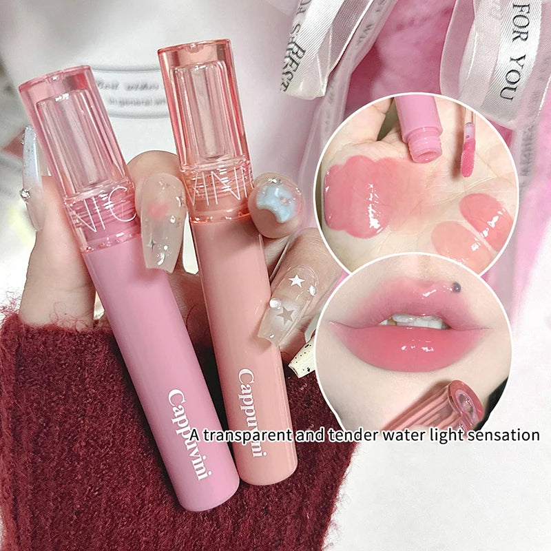 Long-Lasting Waterproof Lip Gloss - High Pigment Jelly Lip Shine