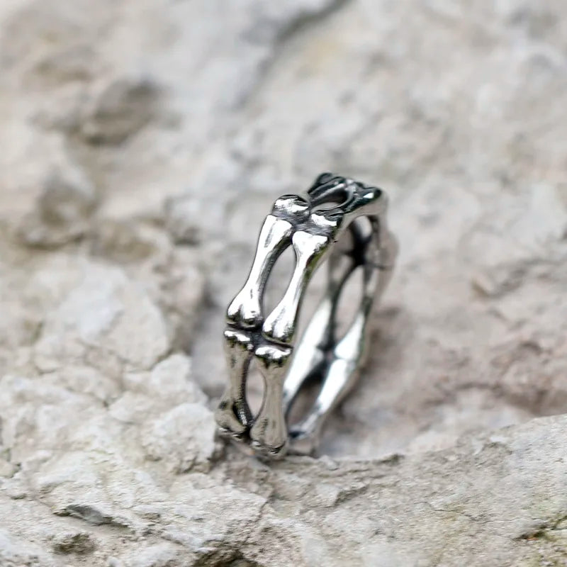 Men's Gothic Skull Punk Ring - Stainless Steel Jewelry for Women & Men
