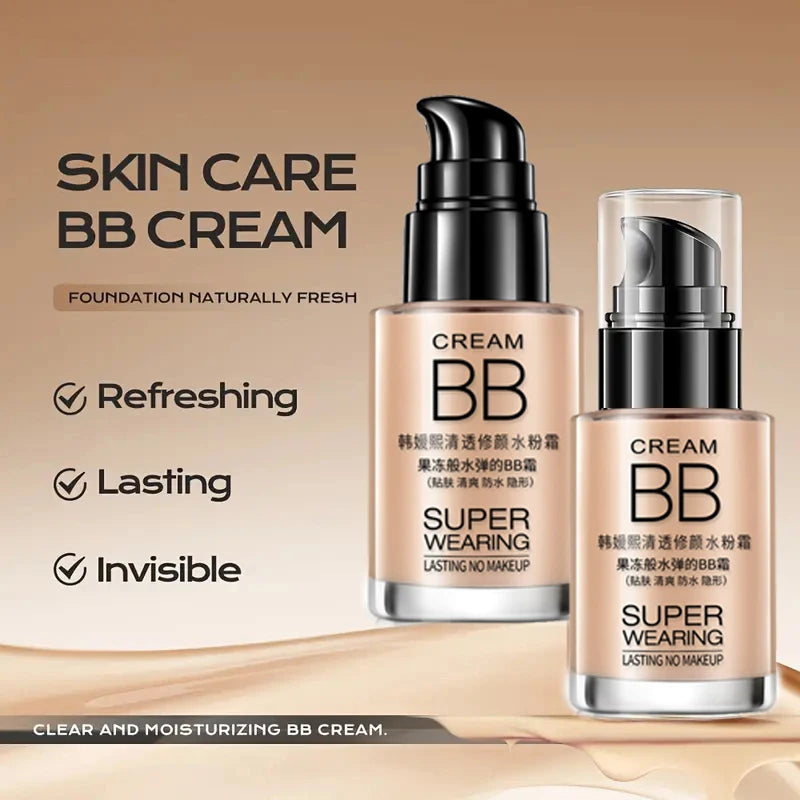 Moisturizing Waterproof Foundation Cream for Natural Look - Lasting Concealer