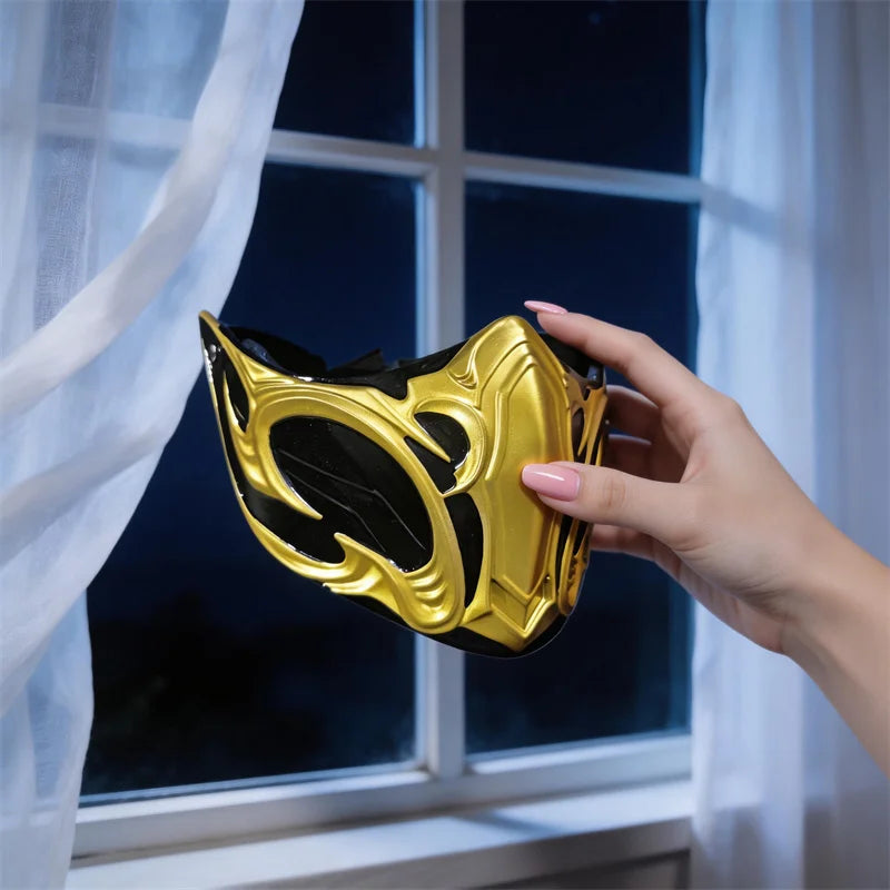 Role Play Costume Mask for Mortal Kombat Sub Zero Cosplay Halloween Party Accessory
