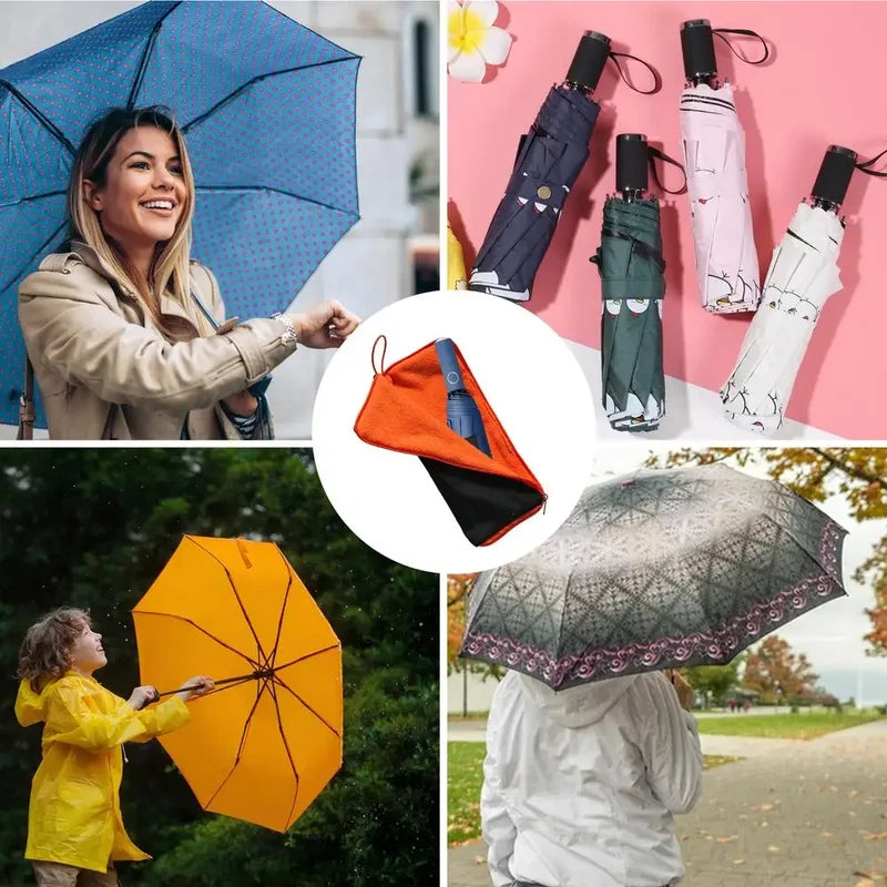 Waterproof Umbrella Storage Bag with Water-Absorbing Microfiber Portable Cover