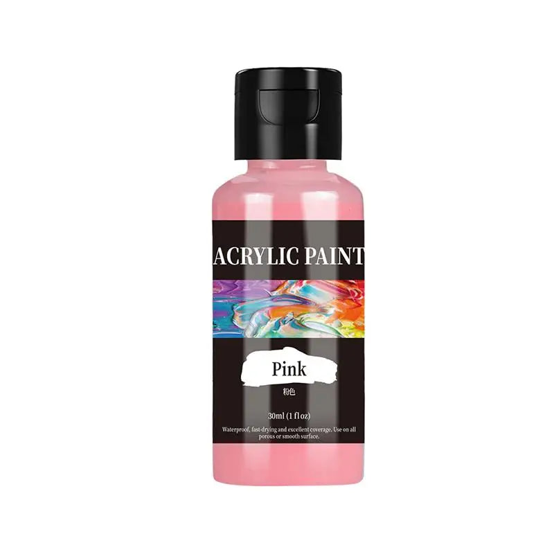 Acrylic Leather Paint Set - 24 Colors Waterproof Fabric & Leather Dye for DIY Crafts