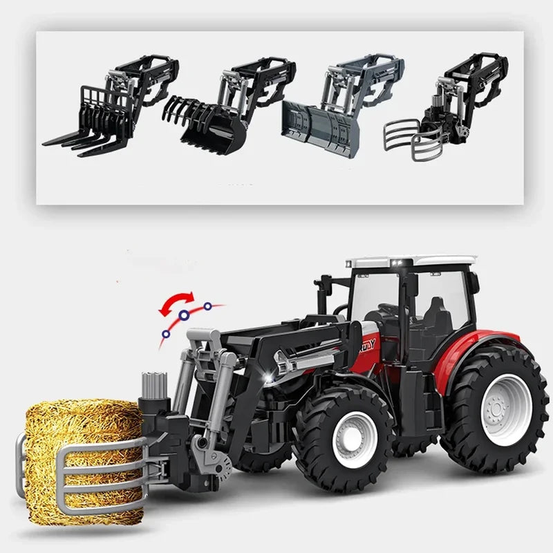 Remote Control Farm Truck & Tractor Set for Kids - 1:24 Scale Educational Toy