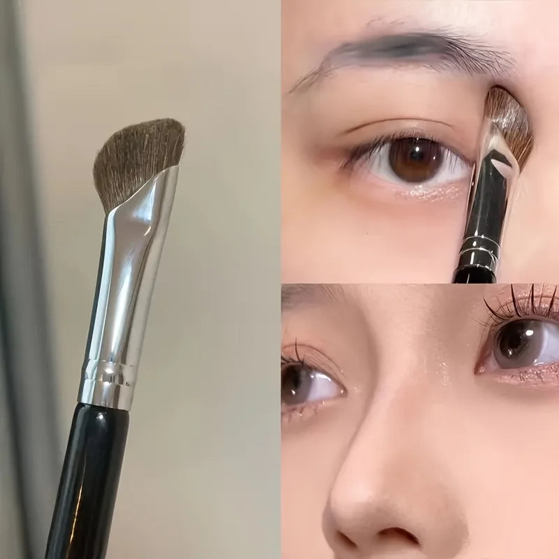 4-Piece Nose Contour Brush Set with Highlight and Eyeliner Brushes, Bevel Design