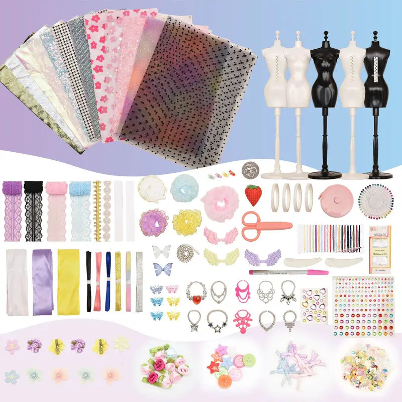 DIY Doll Clothes Craft Kit - Creative Kid's Fashion & Home Decor Set