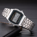 Women's LED Digital Watch - Rose Gold Silicone Casual Ladies Watch