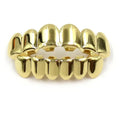 Gold Silver Plated Hip Hop Teeth Grillz Set with Silicone Fit - Men Women