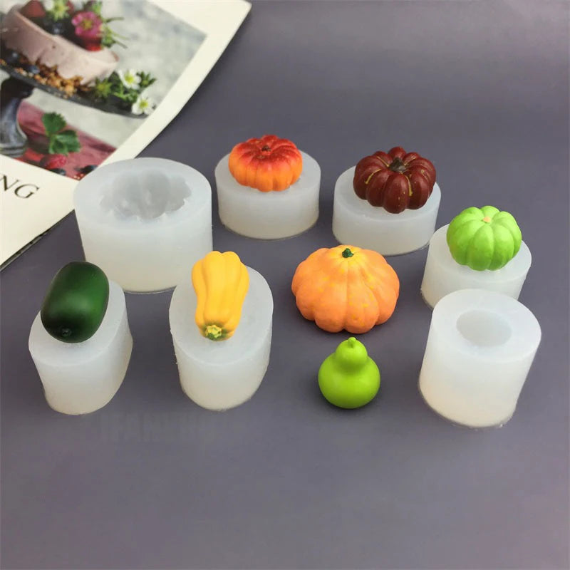 Pumpkin Shape Silicone Mold for Halloween Crafts, Baking, Resin & Plaster
