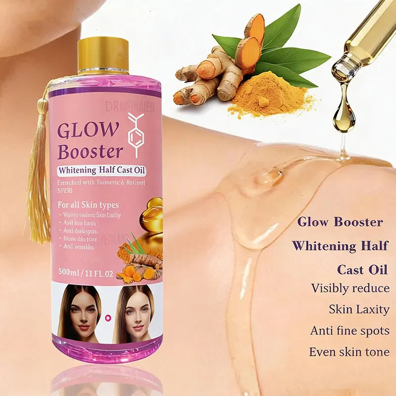 Brightening Skin & Body Massage Oil with Kojic Acid - 300ml Glow Booster Serum