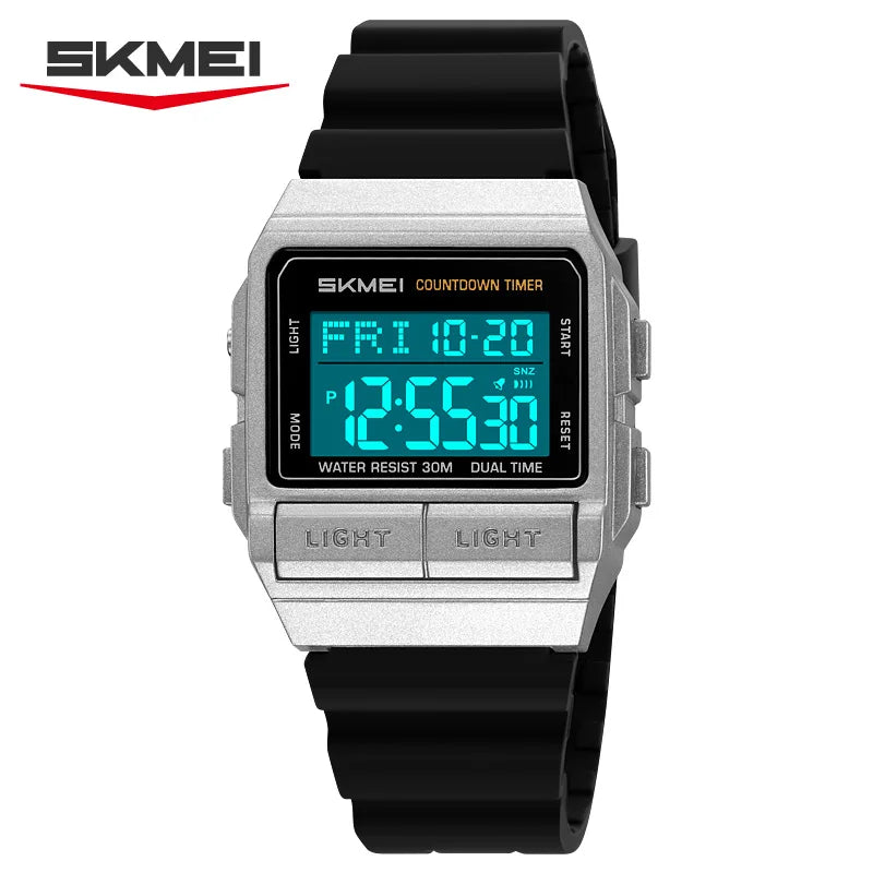 Unisex Digital Sports Watch Waterproof LED Night Light Luxury Reloj Hombre