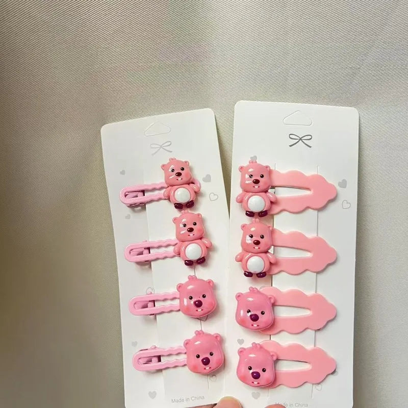 Cute Loopy Beaver Hair Clips Set for Girls - Cartoon Hair Accessories, Side BB Clips, Duckbill Barrettes