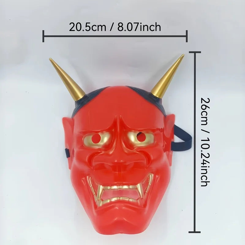 Japanese Oni Demon Mask Full Face Halloween Cosplay Party Costume Accessory