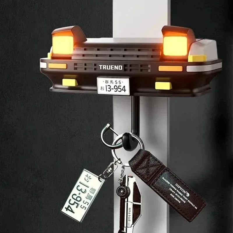 AE86 Car Headlight Keychain Wall-Mount Organizer for Automotive Enthusiasts