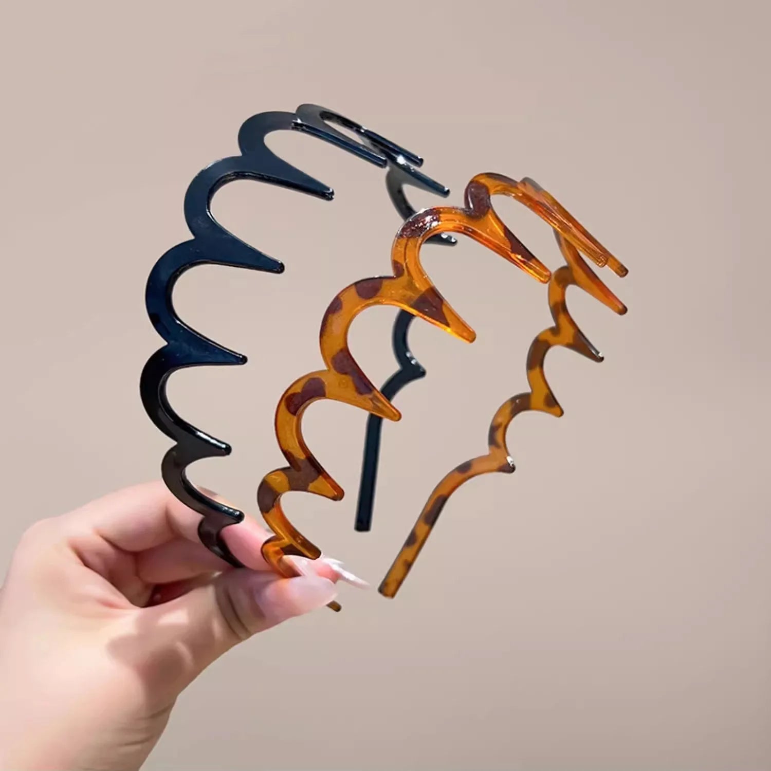 2Pcs Fashion Wave Headbands for Women Non-Slip Hair Accessories - Korean Style
