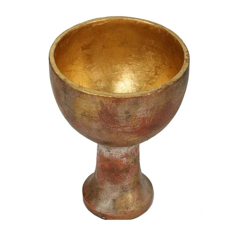Holy Grail Cup Prop - Vintage Resin Trophy for Halloween Cosplay & Collecting