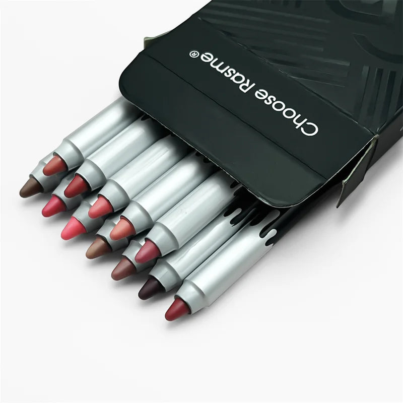 12 Color Matte Lip Liner Set - Long Lasting Lipstick Pen Gift Kit