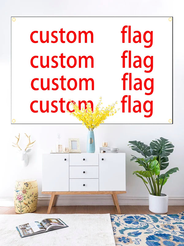 Outdoor Custom Printed Flag 60x90cm & 90x150cm with Brass Grommets & Shaft Cover