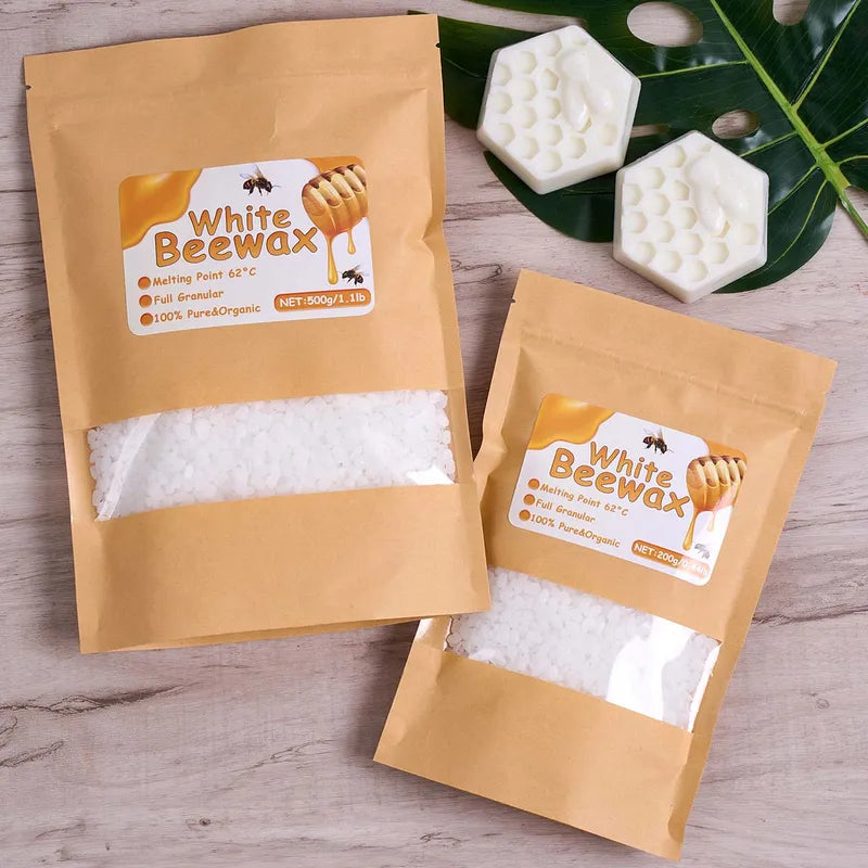 Natural Beeswax Granules for Candle Making - Pure, Scented, Smokeless Craft Material