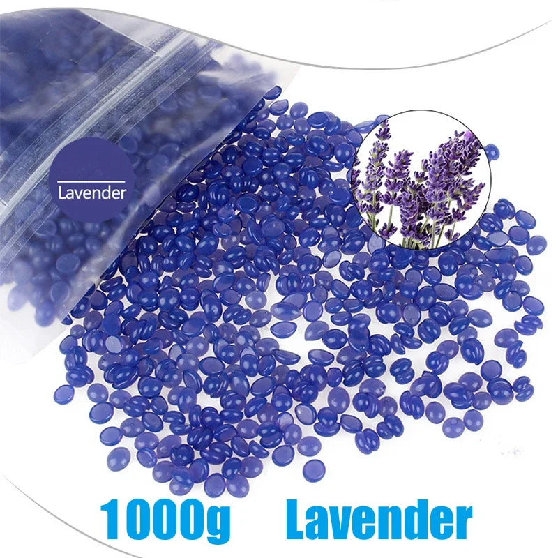 1000g Hard Wax Beans for Painless Hair Removal, Suitable for Bikini Face Body